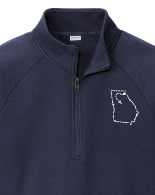 Georgia Catholic Rosary Quarter Zip Sweatshirt