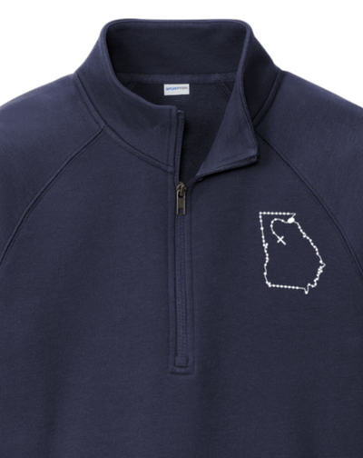 Georgia Catholic Rosary Quarter Zip Sweatshirt