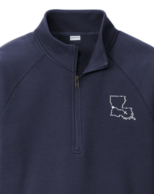 Louisiana Catholic Rosary Quarter Zip Sweatshirt