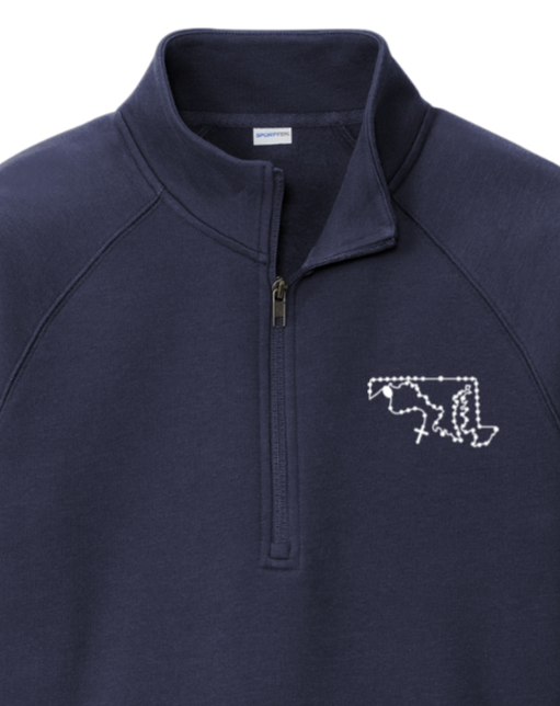 Maryland Catholic Rosary Quarter Zip Sweatshirt