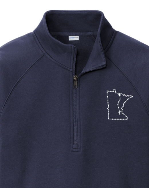 Minnesota Catholic Rosary Quarter Zip Sweatshirt