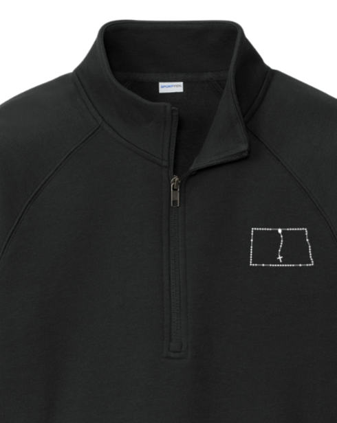 North Dakota Catholic Rosary Quarter Zip Sweatshirt