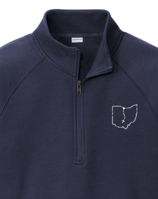 Ohio Catholic Rosary Quarter Zip Sweatshirt