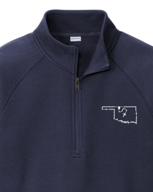 Oklahoma Catholic Rosary Quarter Zip Sweatshirt