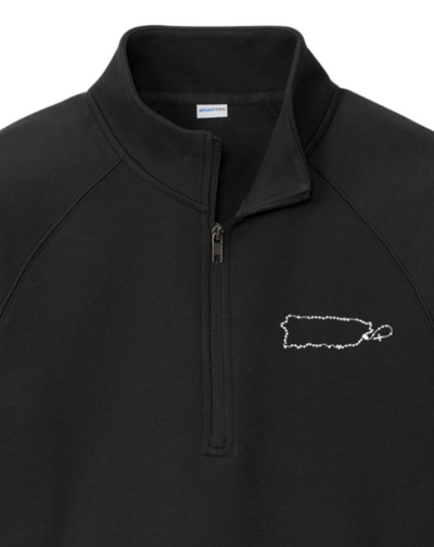 Puerto Rico Catholic Rosary Quarter Zip Sweatshirt