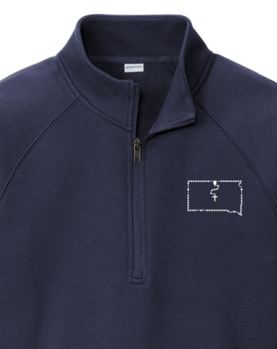 South Dakota Catholic Rosary Quarter Zip Sweatshirt