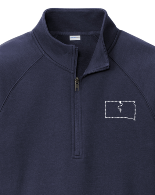 South Dakota Catholic Rosary Quarter Zip Sweatshirt