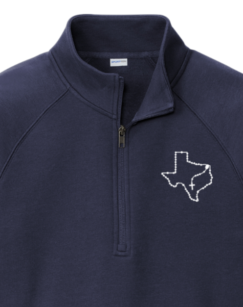 Texas Catholic Rosary Quarter Zip Sweatshirt