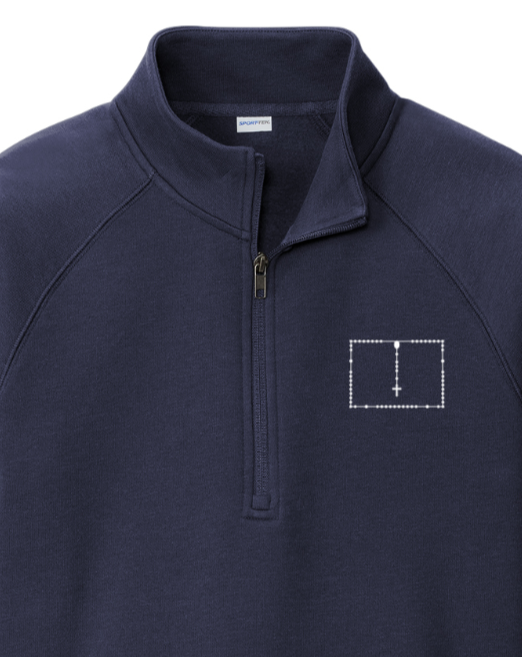 Wyoming Catholic Rosary Quarter Zip Sweatshirt