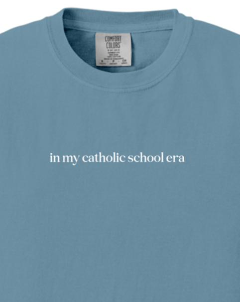 In My Catholic School Era Youth T-shirt - Comfort Colors