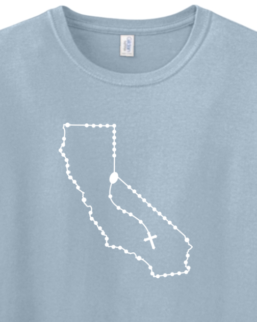 California Catholic Rosary Adult T-shirt