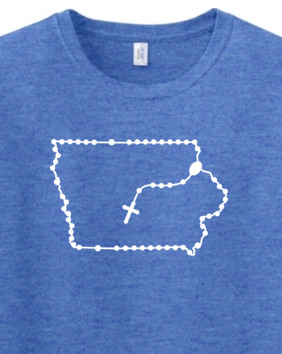 Iowa Catholic Rosary Adult T-shirt