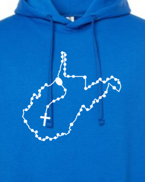 West Virginia Catholic Rosary Hoodie Sweatshirt