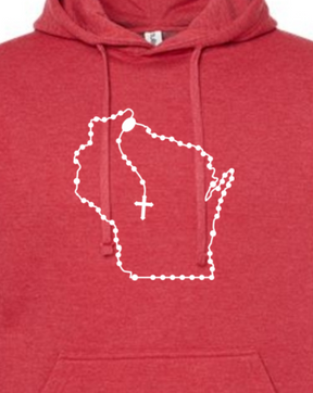 Wisconsin Catholic Rosary Hoodie Sweatshirt