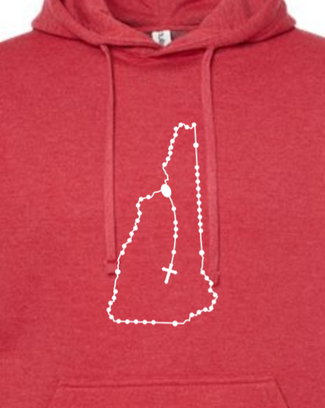 New Hampshire Catholic Rosary Hoodie Sweatshirt