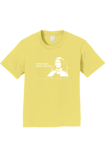 A Little Flower Goes a Long Way - St. Thérèse of Lisieux - Youth T-Shirt