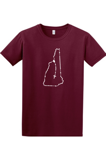 New Hampshire Catholic Rosary Adult T-shirt