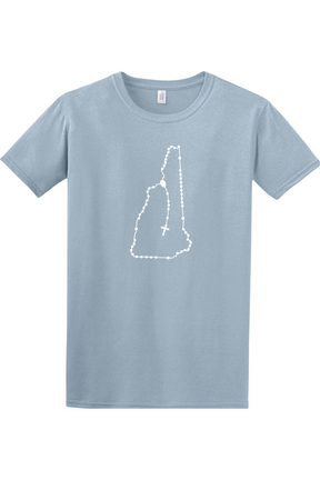 New Hampshire Catholic Rosary Adult T-shirt