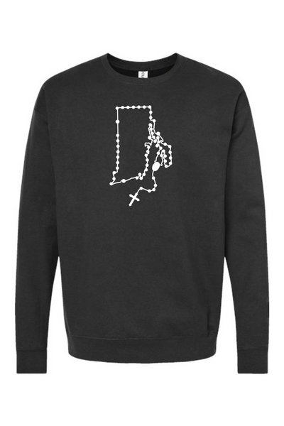 Rhode Island Catholic Rosary Crewneck Sweatshirt