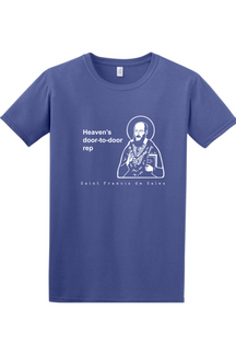 Heaven's Door-to-Door Rep - St. Francis de Sales Adult T-Shirt