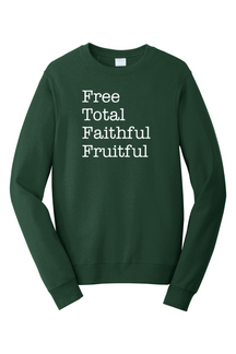 Free Total Faithful Fruitful - Theology of the Body - Crewneck Sweatshirt