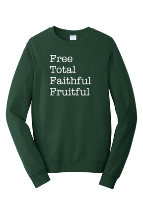 Free Total Faithful Fruitful - Theology of the Body - Crewneck Sweatshirt