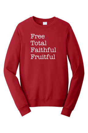 Free Total Faithful Fruitful - Theology of the Body - Crewneck Sweatshirt