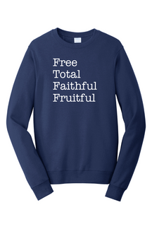 Free Total Faithful Fruitful - Theology of the Body - Crewneck Sweatshirt
