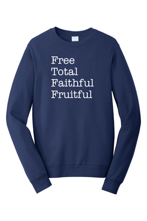 Free Total Faithful Fruitful - Theology of the Body - Crewneck Sweatshirt