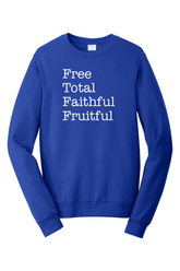 Free Total Faithful Fruitful - Theology of the Body - Crewneck Sweatshirt
