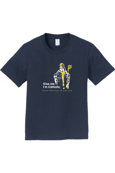 Kiss Me, I'm Catholic - St Patrick of Ireland Youth T-Shirt