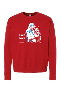 Live Love - St. Teresa of Calcutta Crewneck Sweatshirt