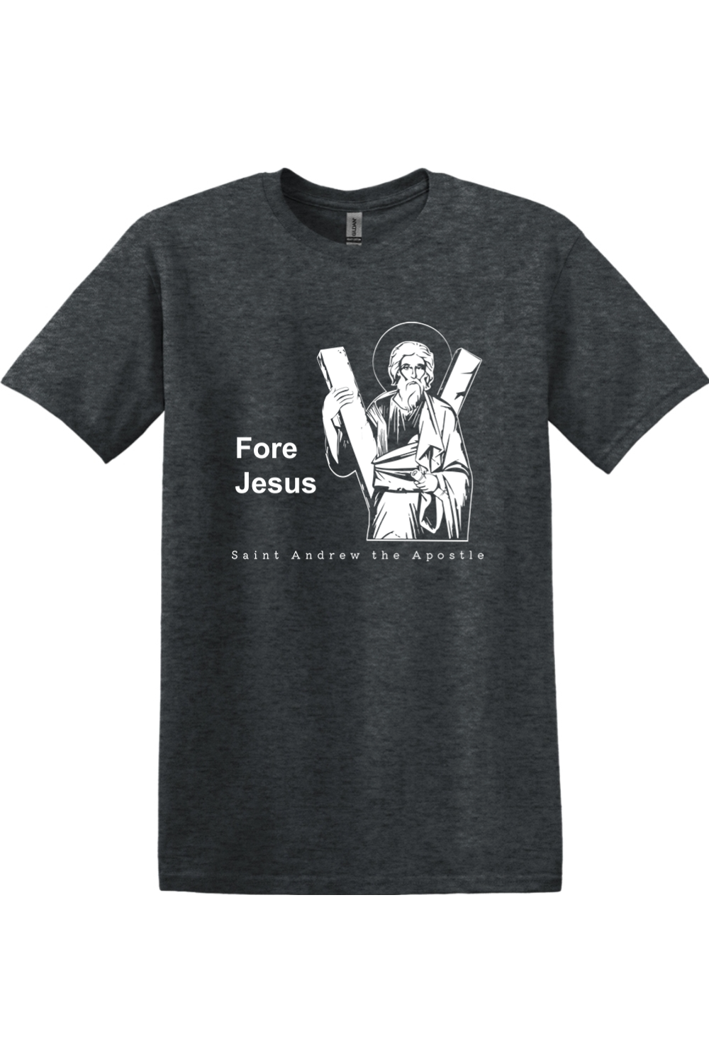 Fore Jesus - St. Andrew the Apostle Adult T-Shirt