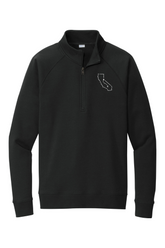California Catholic Rosary Black Quarter Zip Sweatshirt