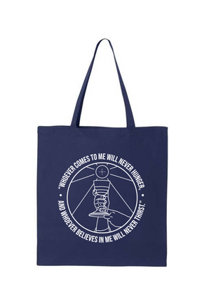 Whoever Comes to Me - John 6:35 Tote Bag