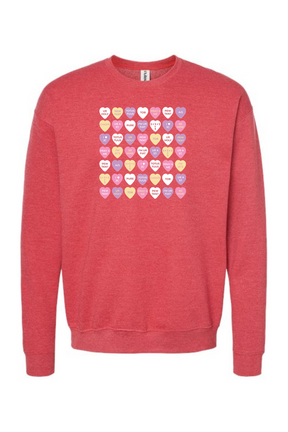 Candy Hearts - Crewneck Sweatshirt