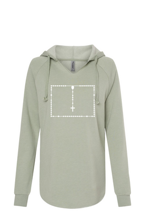 Wyoming Catholic Rosary Drop Hoodie