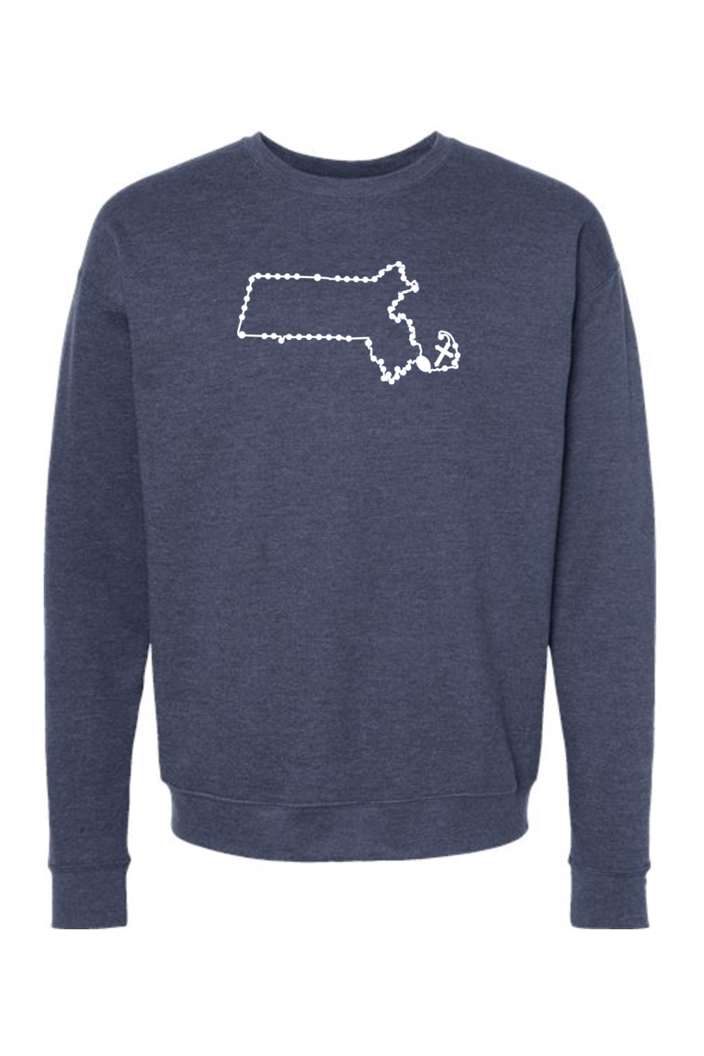 Massachusetts Catholic Rosary Crewneck Sweatshirt