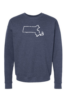 Massachusetts Catholic Rosary Crewneck Sweatshirt