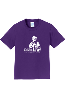 Work Hard Pray Hard - St. Joseph the Worker - Youth T-Shirt