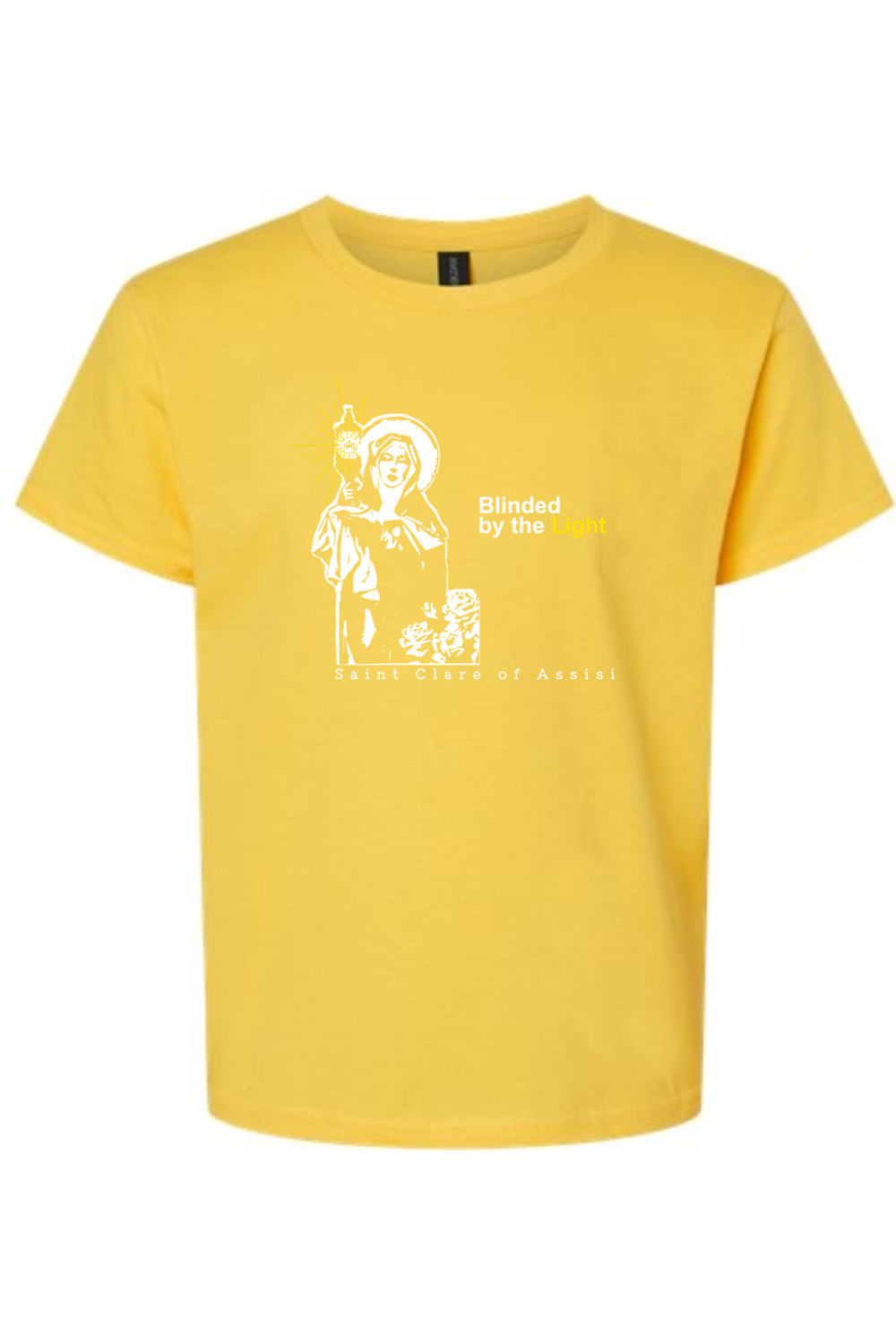 Blinded By The Light - St. Clare of Assisi T-Shirt - youth