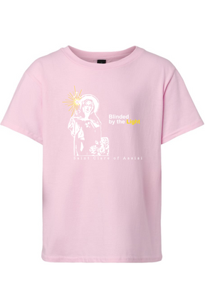 Blinded By The Light - St. Clare of Assisi T-Shirt - youth