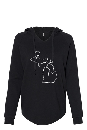 Michigan Catholic Rosary Drop Hoodie