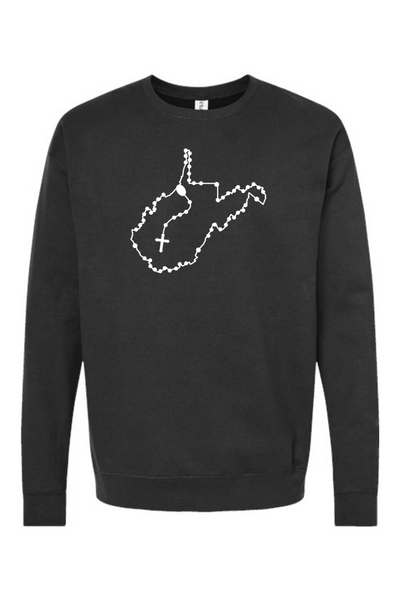 West Virginia Catholic Rosary Crewneck Sweatshirt