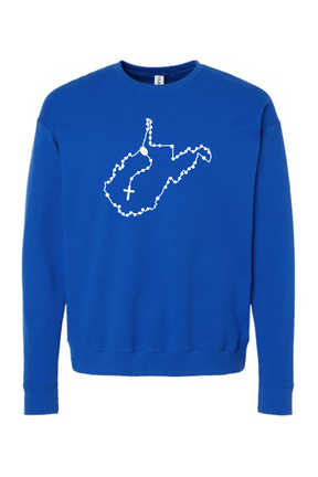 West Virginia Catholic Rosary Crewneck Sweatshirt