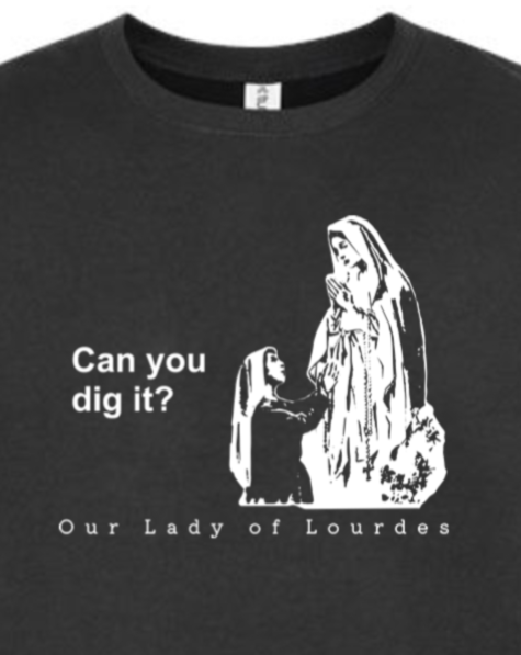 Can you dig it? Our Lady of Lourdes Crewneck Sweatshirt