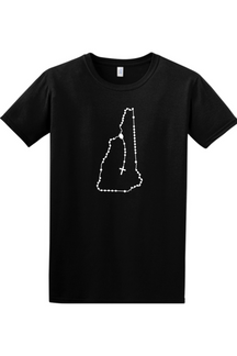 New Hampshire Catholic Rosary Adult T-shirt