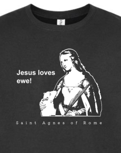 Jesus Loves Ewe - St. Agnes Crewneck Sweatshirt