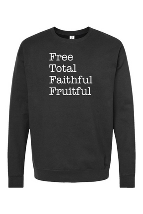 Free Total Faithful Fruitful - Theology of the Body Crewneck Sweatshirt