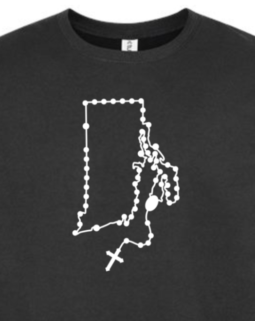 Rhode Island Catholic Rosary Crewneck Sweatshirt